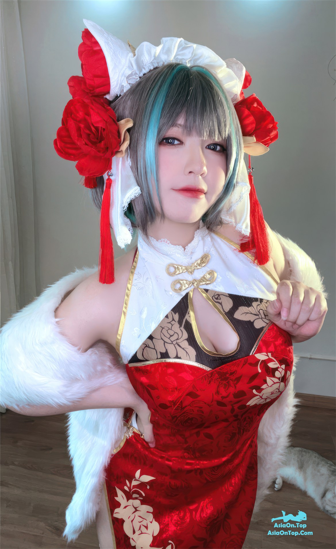 Coser@半半子 – 柴郡中华娘旗袍
